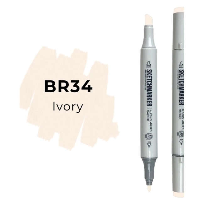Маркер SKETCHMARKER двухсторонний на спирт.основе цв.BR34 Слоновая кость