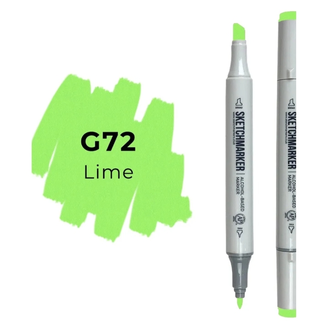Маркер SKETCHMARKER двухсторонний на спирт.основе цв.G72 Зеленый лайм