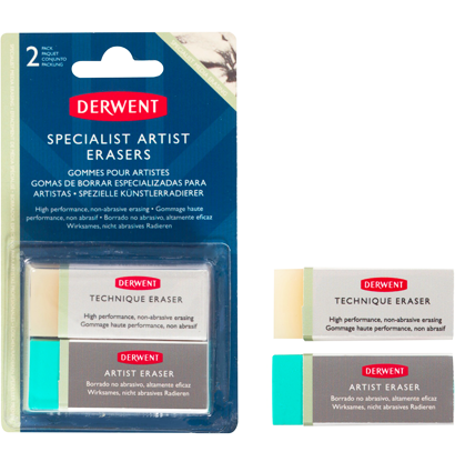 Набор специальных ластиков для художников Derwent Artist Erasers 2 штуки купить в художественном магазине ArtCraft.Space с доставкой