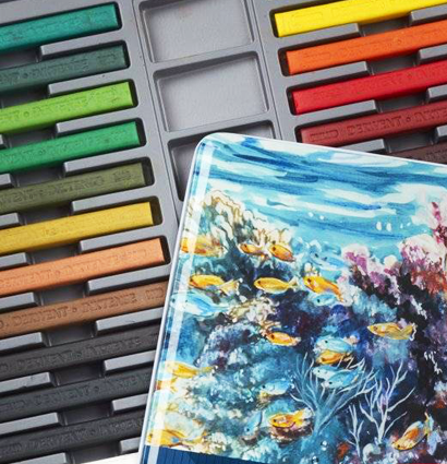 Акварельные блоки Derwent Inktense Blocks 72 цвета в фирменном кейсе купить в художественном магазине ArtCraft.Space с доставкой по РФ и СНГ