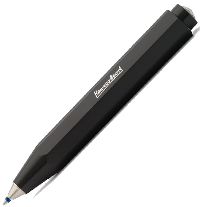 Ручка шариковая KAWECO SKYLINE Sport 1.0мм черный корпус,