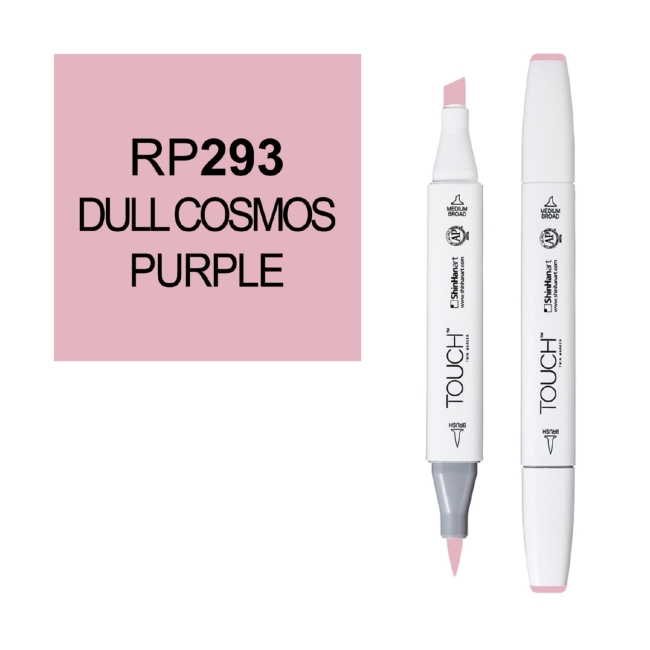 Маркер двухсторонний спиртовой  TOUCH TWIN BRUSH RP293  Фиолетовый космос приглушенный