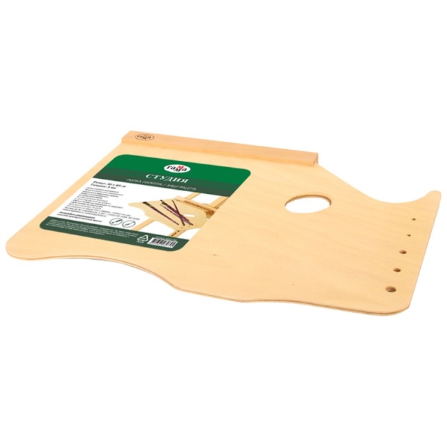 Полка-палитра деревянная прямоугольная "Студия" 30х40 см купить в магазине ArtCraft.Space с доставкой Полка-палитра деревянная прямоугольная "Студия" 30х40 см купить в магазине ArtCraft.Space с доставкой