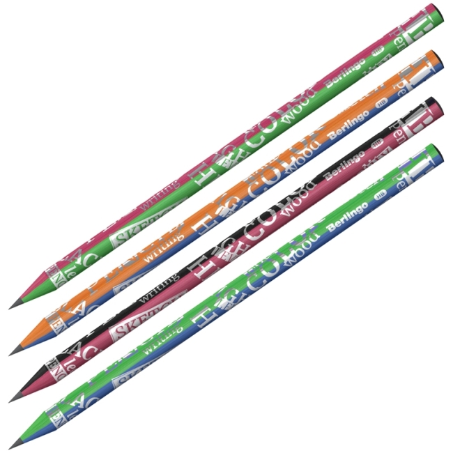 Карандаш ч/г Berlingo "Contrast" HB, круглый, двухцветное дерево, заточен Карандаш ч/г Berlingo "Contrast" HB, круглый, двухцветное дерево, заточен