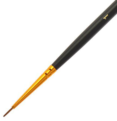 Кисть Roubloff колонок №1 круглая для акварели, гуаши и масла с короткой чёрной ручкой  купить в магазине товаров для рисования ArtCraft.Space