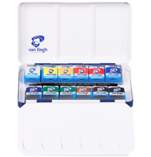 Набор акварельных красок Van Gogh 12цв кювета металлический короб,