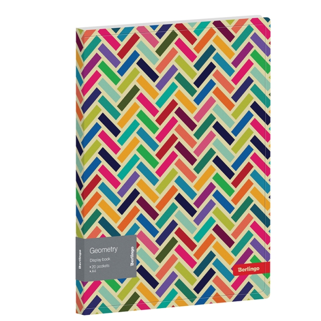 Папка с 20 вкладышами Berlingo "Geometry", 17мм, 600мкм, с внутр. карманом, с рисунком Папка с 20 вкладышами Berlingo "Geometry", 17мм, 600мкм, с внутр. карманом, с рисунком