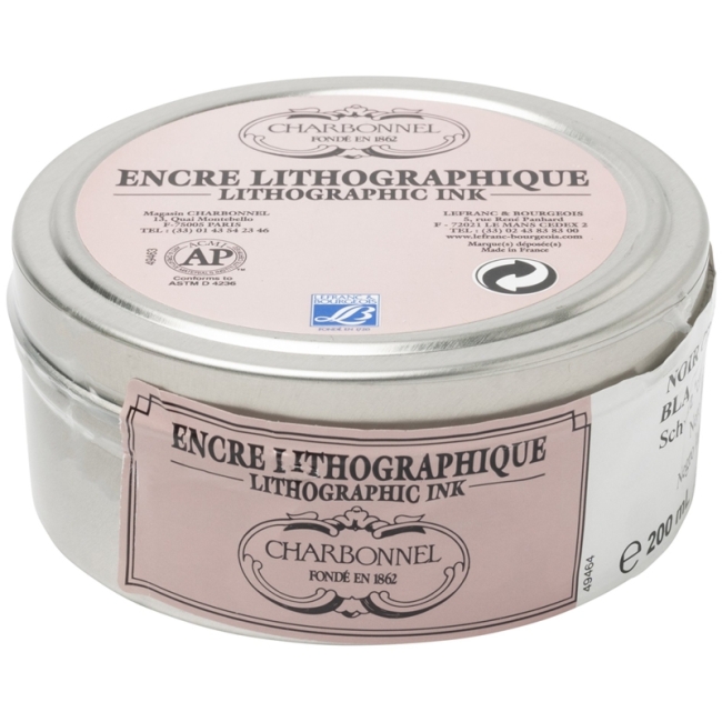 Чернила литографические пастельные 200мл черные,