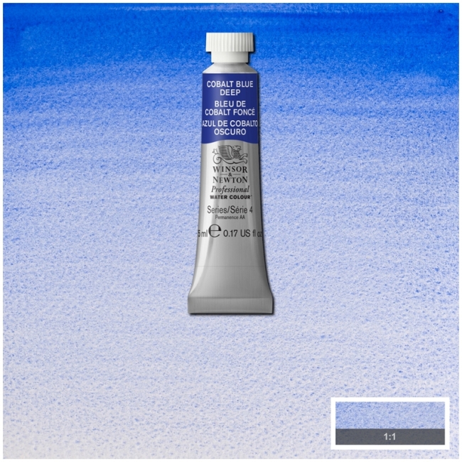 Акварель художественная, 5 мл, насыщенно-синий кобальт