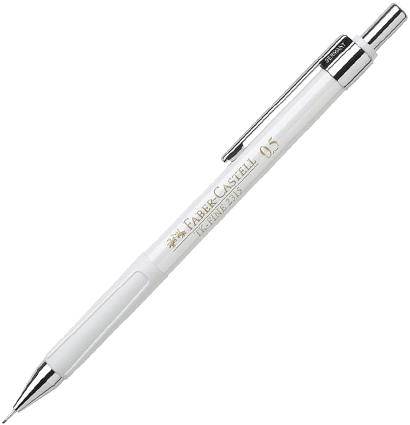 Карандаш механический Faber-Castell TK-Fine 2315 белый, грифель 0.5 мм HB купить в магазине ArtCraft.Space