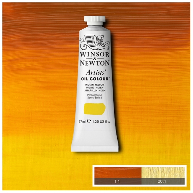 Масляные художественные краски, 37 мл, желтый Индийский