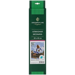 Алмазная мозаика Greenwich Line "Девочка с собакой", 30*40см, холст, европодвес