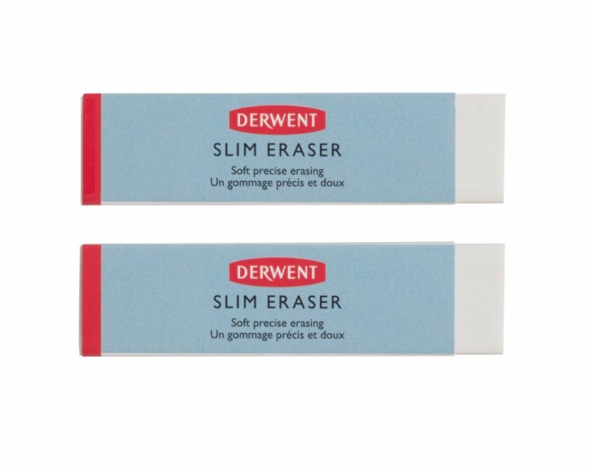 Набор ластиков тонких для рисования Derwent Slim Eraser 2 штуки купить в художественном магазине ArtCraft.Space с доставкой по всему миру