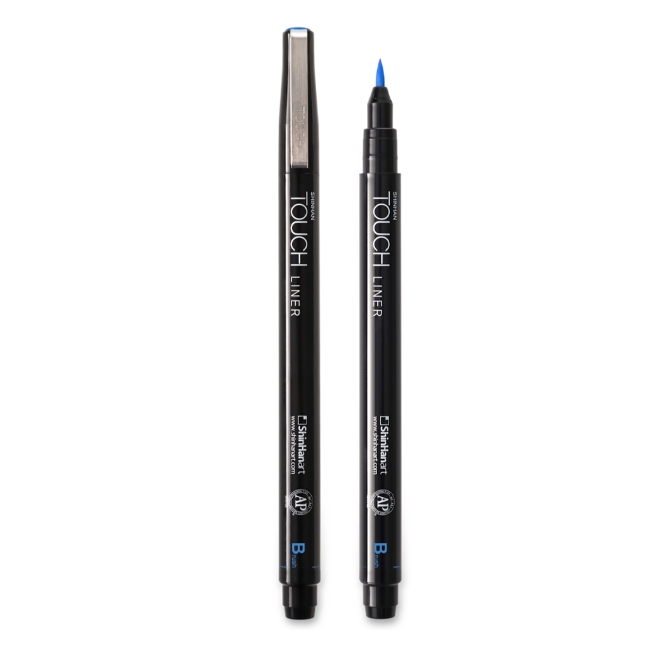 Ручка капиллярная брашпен  TOUCH Liner Brush синий