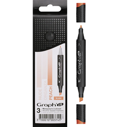 Набор маркеров для рисования Graph'It Classic Blush 3 штуки (оттенки румянца) купить в магазине маркеров и товаров для рисования ArtCraft.Space с доставкой по РФ и СНГ