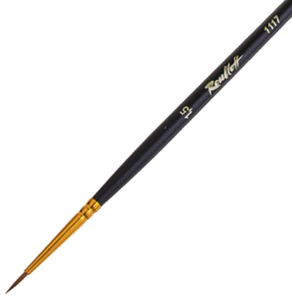 Кисть Roubloff колонок №1.5 круглая для акварели, гуаши и масла с короткой чёрной ручкой  купить в магазине товаров для рисования ArtCraft.Space