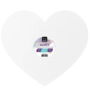 Холст на картоне Малевичъ в форме сердца, 30х26,25 см