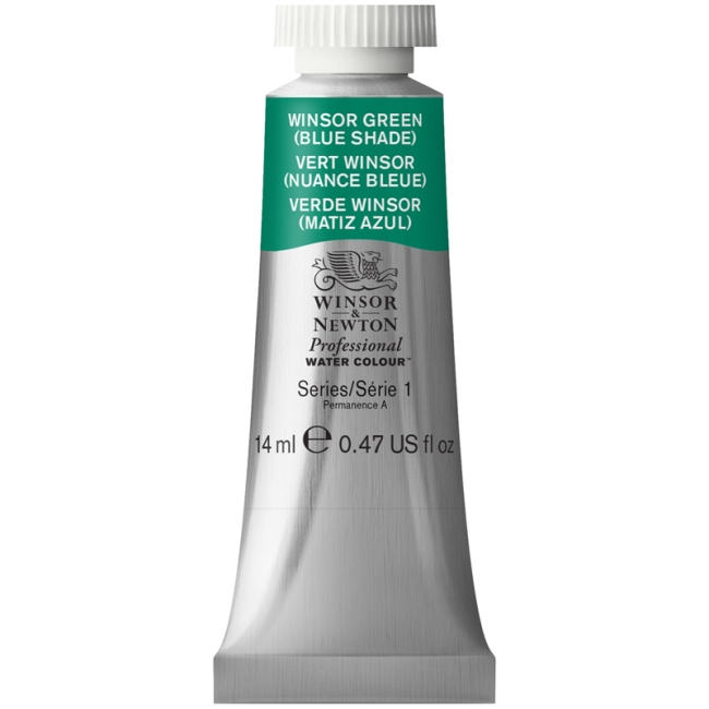 Акварель художественная Winsor&Newton "Professional", 14мл, туба, зеленый (голубой оттенок)