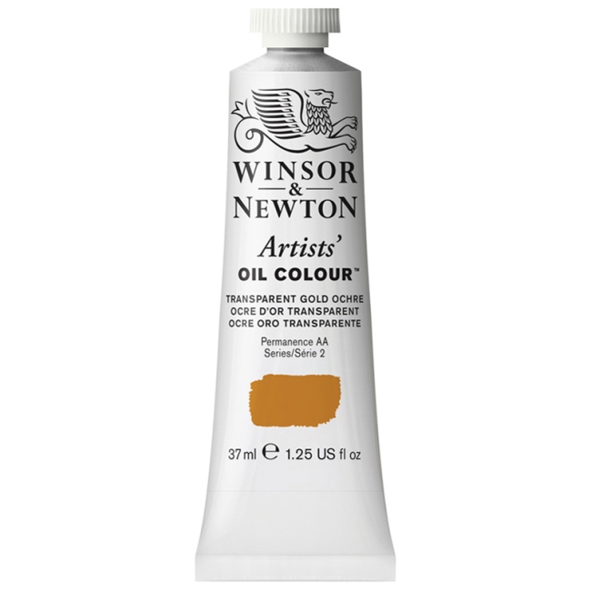 Краска масляная профессиональная Winsor&Newton "Artists Oil", 37мл, прозрачная золотая охра