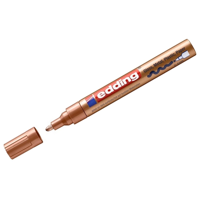 Маркер лаковый глянцевый Edding "750/55 CR" медный, пулевидный, 2,0-4,0мм Маркер лаковый глянцевый Edding "750/55 CR" медный, пулевидный, 2,0-4,0мм