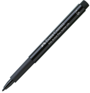 Ручка капиллярная Faber-Castell "Pitt Artist Pen Bullet Nib" черная, 1,5мм