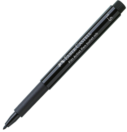 Маркер с пулевидным пером Faber-Castell Pitt Artist Pen черный купить в магазине товаров для рисования ArtCraft.Space с доставкой по РФ и СНГ