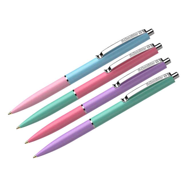 Ручка шариковая автоматическая Schneider "K15" синяя, 1,0мм, корпус пастель ассорти, ш/к Ручка шариковая автоматическая Schneider "K15" синяя, 1,0мм, корпус пастель ассорти, ш/к