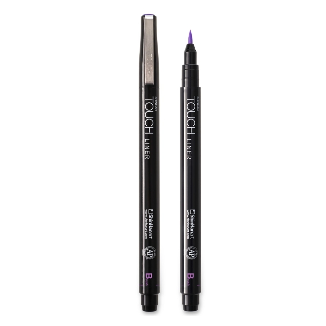 Ручка капиллярная брашпен  TOUCH Liner Brush пурпурный