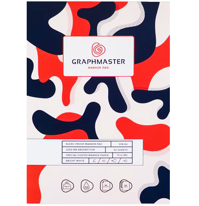 Скетчбук для маркеров Graphmaster Marker Pad А4 / 50 листов купить в магазине товаров для рисования ArtCraft.Space с доставкой по РФ и СНГ