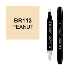 Маркер двухсторонний спиртовой TOUCH TWIN Br113 Коричневый арахис Маркер двухсторонний спиртовой TOUCH TWIN Br113 Коричневый арахис