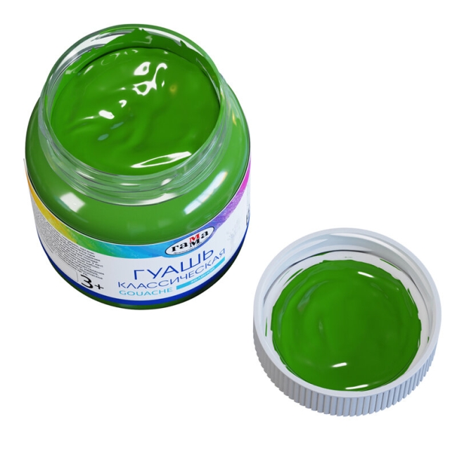 Гуашь Гамма "Классическая" краска для рисования в банке зеленая, 220 мл купить в художественном магазине ArtCraft.Space с доставкой Гуашь Гамма "Классическая" краска для рисования в банке зеленая, 220 мл купить в художественном магазине ArtCraft.Space с доставкой