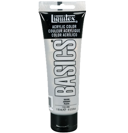 Краска акриловая Liquitex Basics №236 серебро 118 мл купить в художественном магазине ArtCraft.Space с доставкой по всему миру