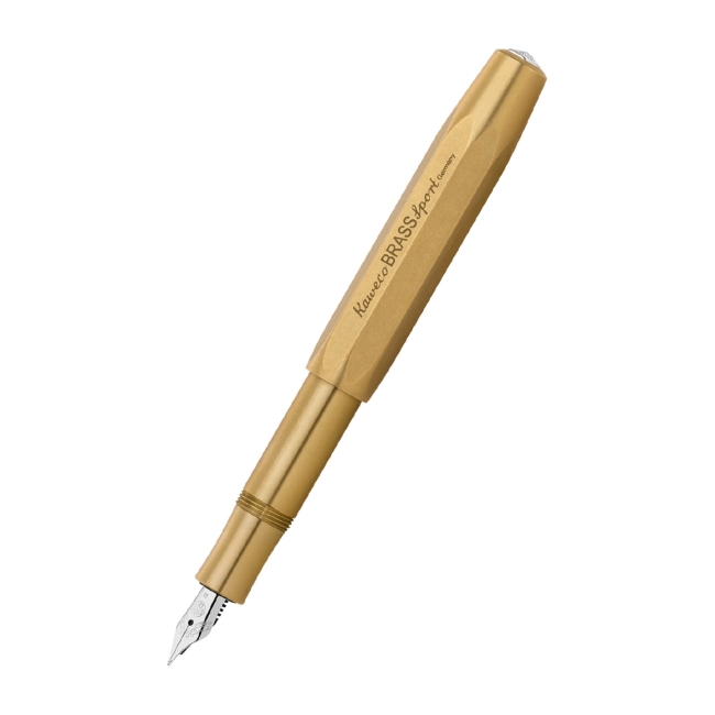 Ручка перьевая KAWECO BRASS Sport EF 0,5мм Латунный корпус (латунь) в подарочном футляре
