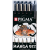 Набор черных капиллярных ручек Sakura Pigma Micron Manga разной толщины, брашпен и карандаш 6 штук купить в магазине ArtCraft.Space с доставкой по РФ и СНГ