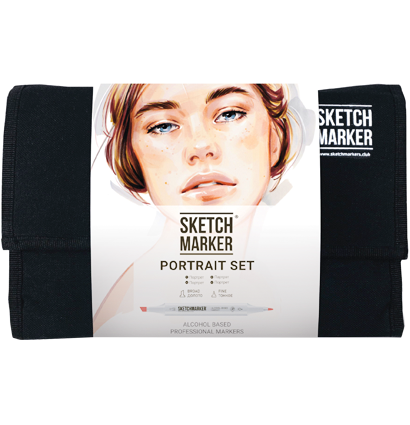 Набор маркеров Скетчмаркер / Sketchmarker "Portrait - Портрет" 24 цвета в сумке купить в магазине профессиональных маркеров ArtCraft.Space с доставкой по РФ и СНГ