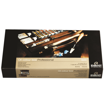 Набор масляных красок Royal Talens Rembrandt "Профессионал" 12 цветов в деревянном  кейсе с аксессуарами купить в художественном магазине ArtCraft.Space с доставкой по РФ и СНГ