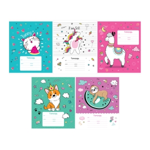 Тетрадь 18л., клетка ArtSpace "Рисунки. The cuties"