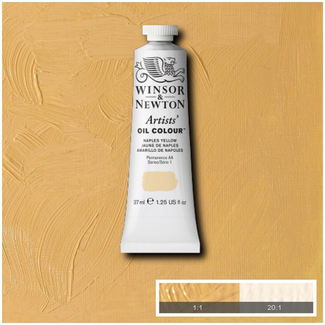 Масляные художественные краски, 37 мл, желтый Неаполь