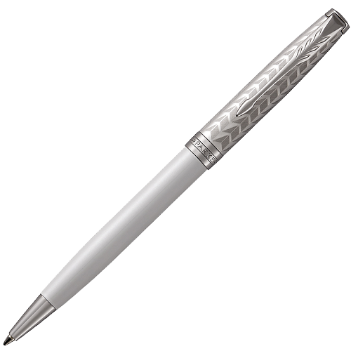 Ручка шариковая Parker Sonnet Metal&Pearl CT 1 мм черные чернила, подарочная упаковка купить в магазине ArtCraft.Space