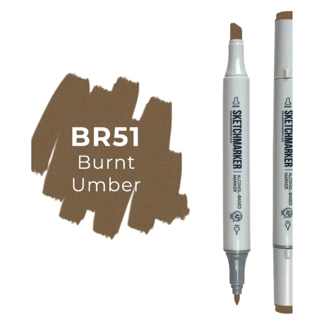 Маркер SKETCHMARKER двухсторонний на спирт.основе цв.BR51 Жженая умбра