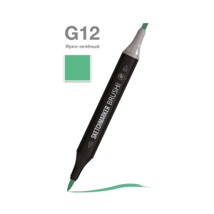Маркер SKETCHMARKER Brush двухсторонний на спирт.основе цв.G12 Ярко зелёный Маркер SKETCHMARKER Brush двухсторонний на спирт.основе цв.G12 Ярко зелёный
