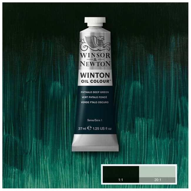 Краска масляная художественная Winsor&Newton "Winton", 37мл, туба, фтало-зеленый темный Краска масляная художественная Winsor&Newton "Winton", 37мл, туба, фтало-зеленый темный