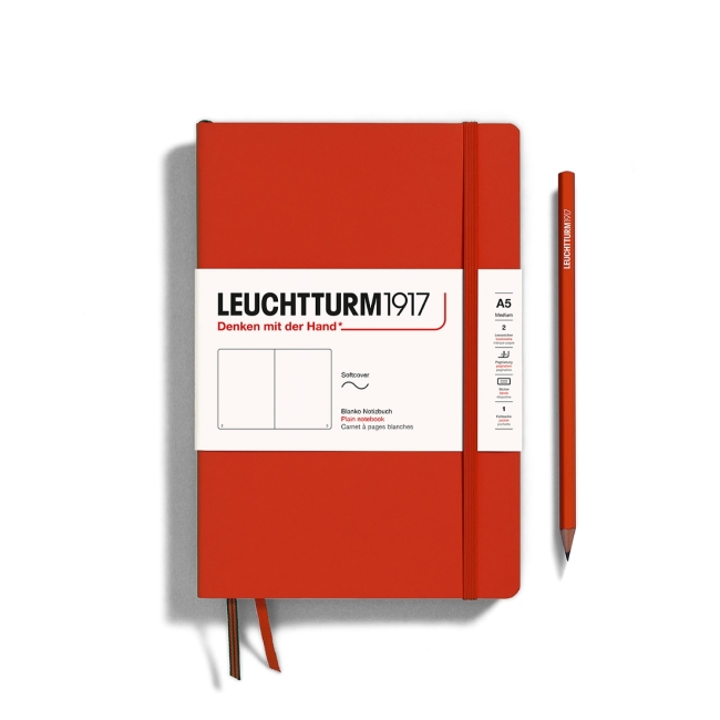 Блокнот Leuchtturm1917 Natural Colors A5 (14.5x21см) 61л без линовки мягкая обложка, цвет:  Рыжий лис