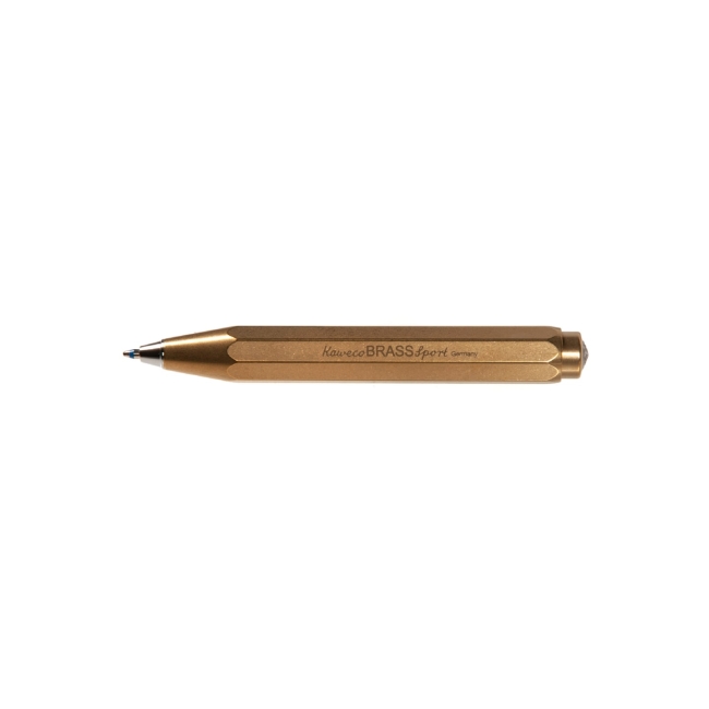 Ручка шариковая KAWECO BRASS Sport 1.0мм цвет корпуса латунный