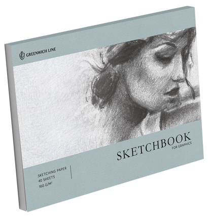 Скетчбук для графики и эскизов 40л., А4 Greenwich Line "Graphics. Graceful girl", на склейке, 160г/м2 Скетчбук для графики и эскизов 40л., А4 Greenwich Line "Graphics. Graceful girl", на склейке, 160г/м2