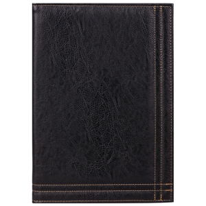 Папка адресная OfficeSpace, А4, кожзам, с отстрочкой, черный