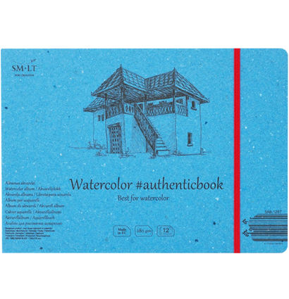 Скетчбук SMLT Watercolor Authentic Book для акварели 24.5x18.3 см / 12 листов / 280 гм купить в магазине товаров для рисования ArtCraft.Space с доставкой по РФ и СНГ
