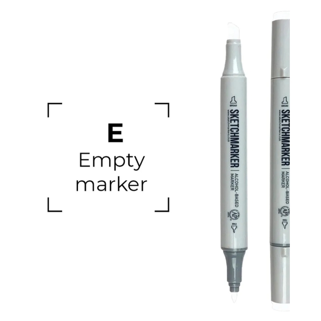 Маркер SKETCHMARKER двухсторонний на спирт.основе пустой без чернил