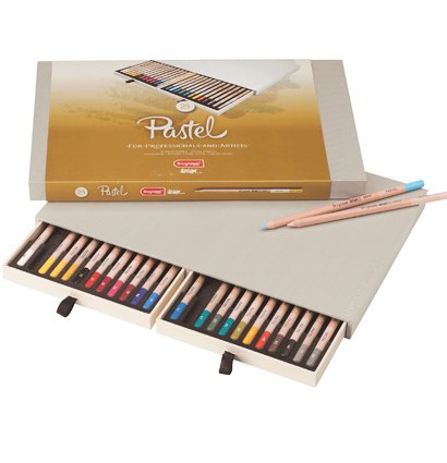 Пастельные карандаши Pastel Design Bruynzeel набор 48 цвета в выдвижном кейсе купить в магазине для художников ArtCraft.Space с доставкой по РФ и СНГ