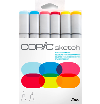 Набор маркеров Copic Sketch основные цвета 6цв